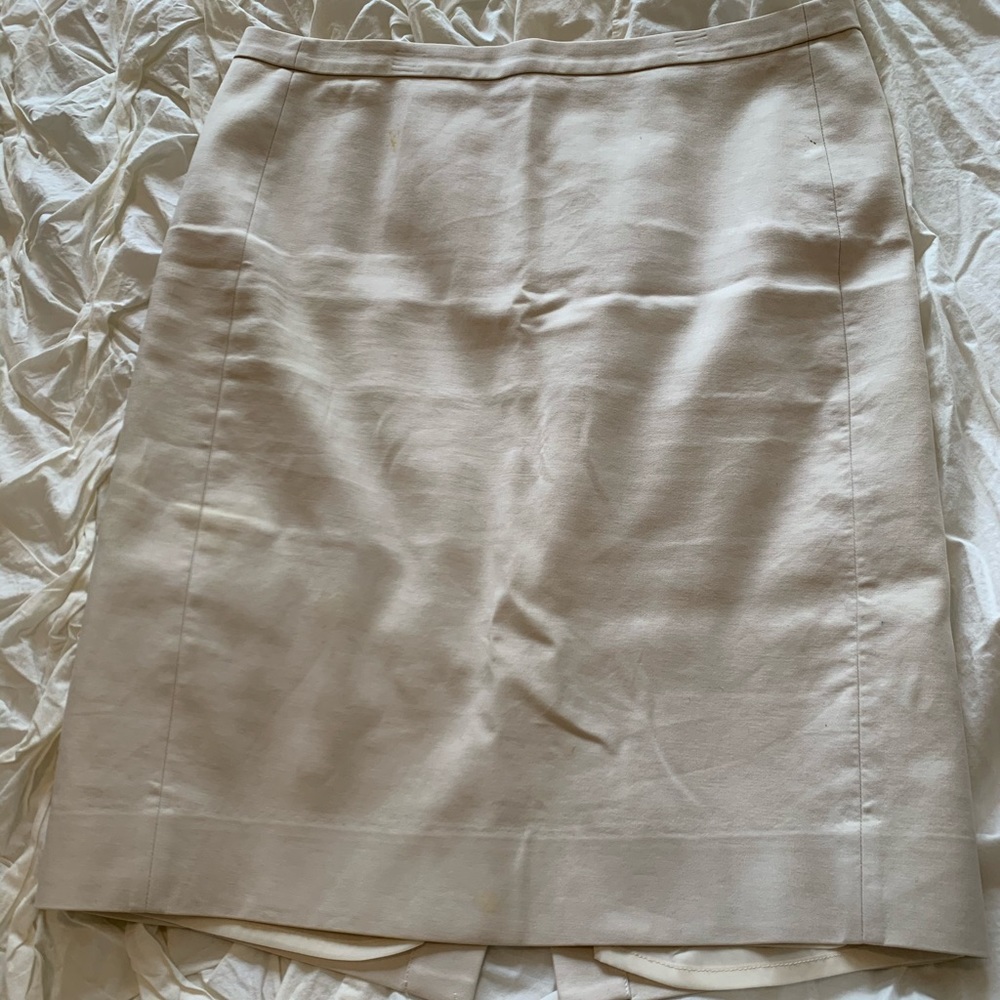 J crew cream skirt